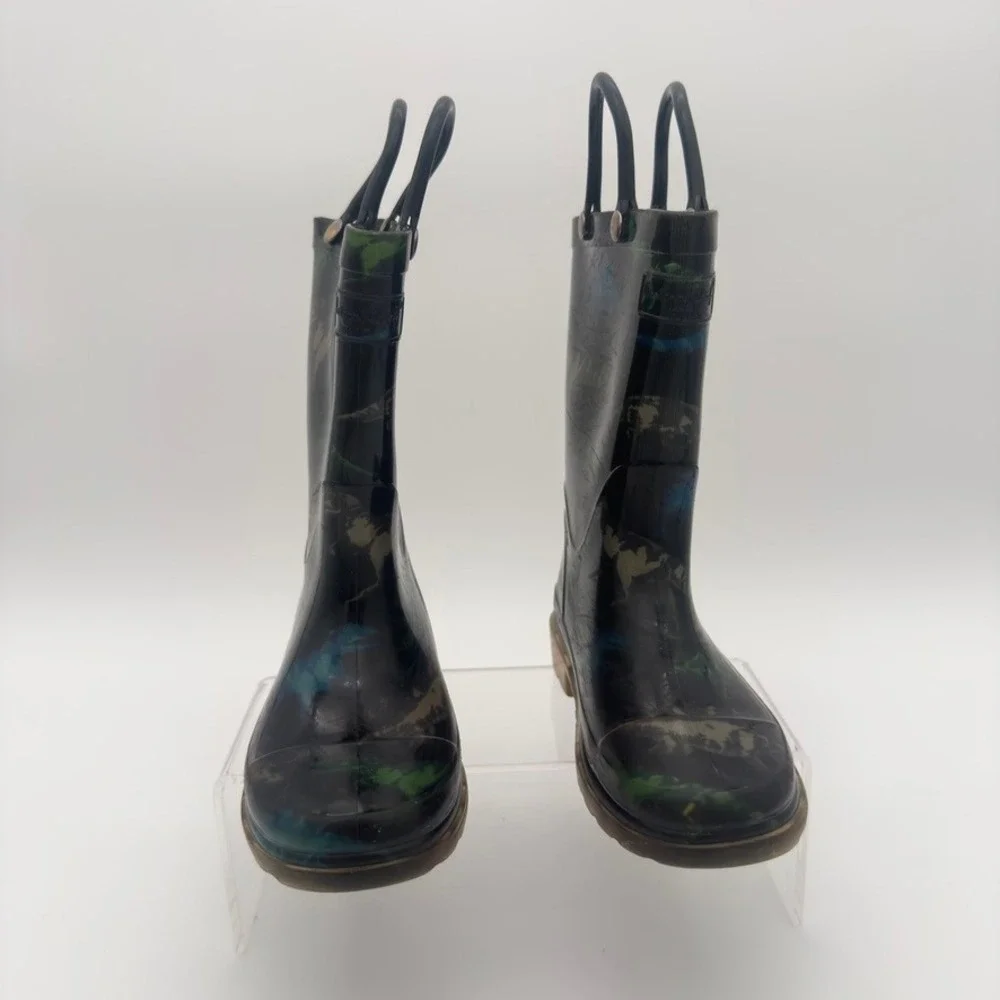 Western Chief Dinosaur Friends Light Up Rain Boots Kids Black Size 8 Toddler